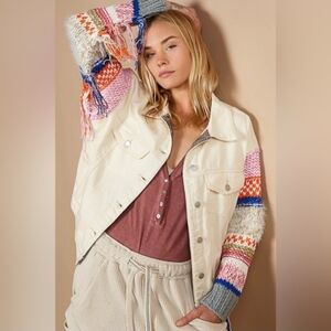 POL Multicolor Knit Sleeve Jacket